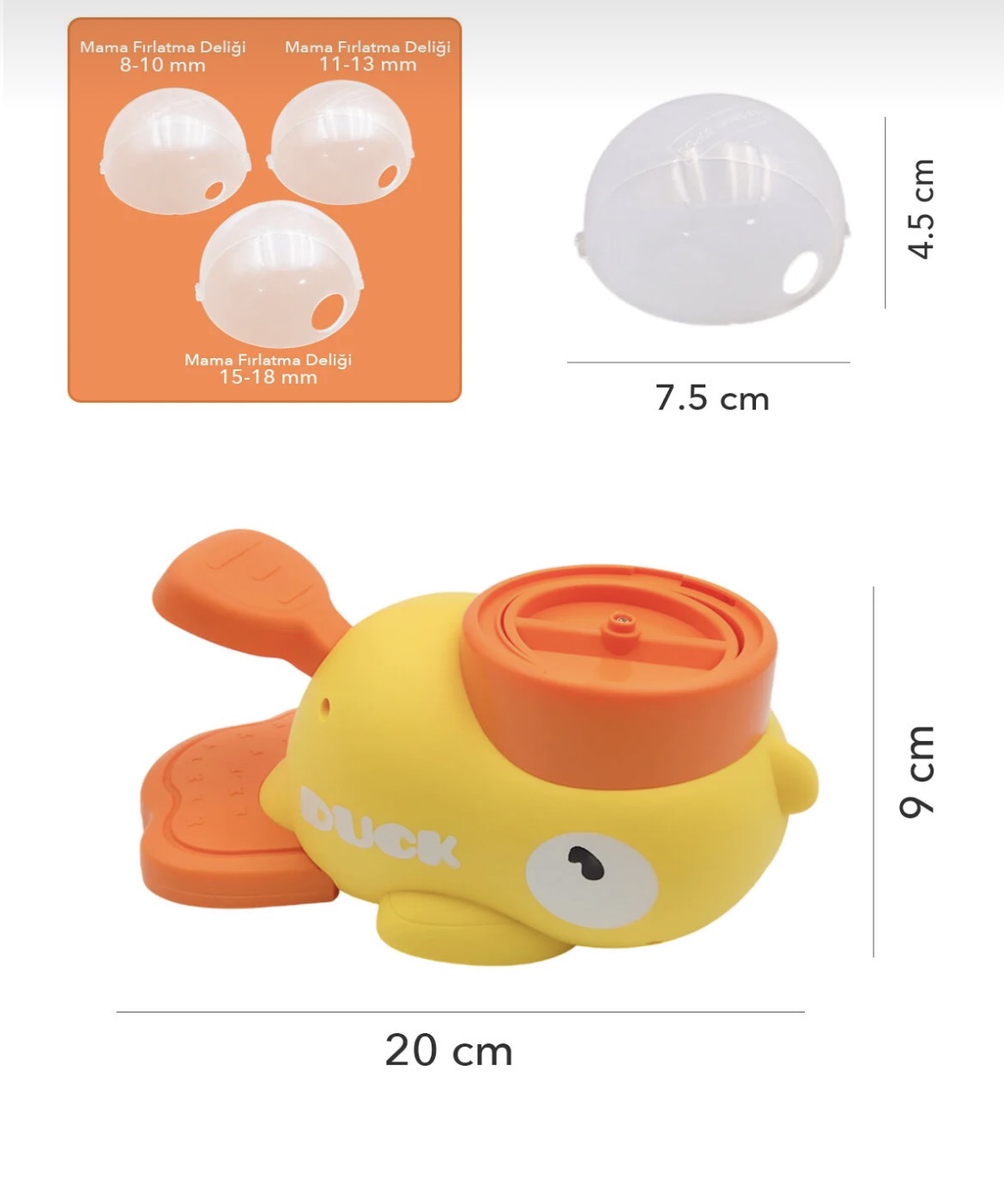 3 BAŞLIKLI İNTERAKTİF ÖRDEK MODEL BASMALI MAMA DAĞITICI